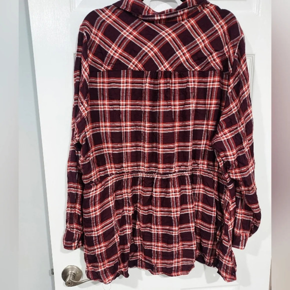 Lane Bryant No-Peek Button-Front Plaid Flannel Shirt/Tunic in Size 26/28 = 4X - Picture 13 of 14